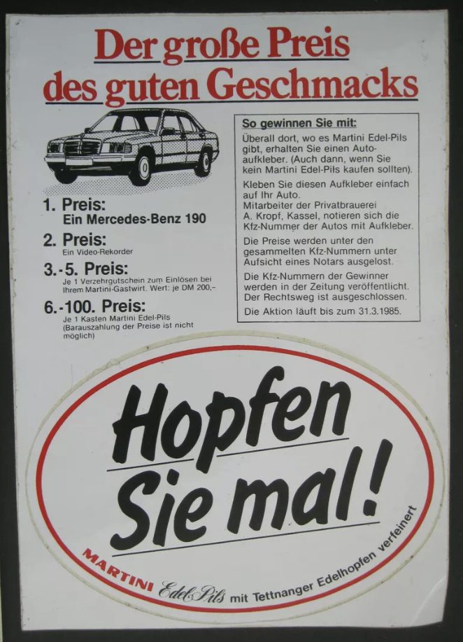 Werbeaktion „Der große Preis des guten Geschmacks“
