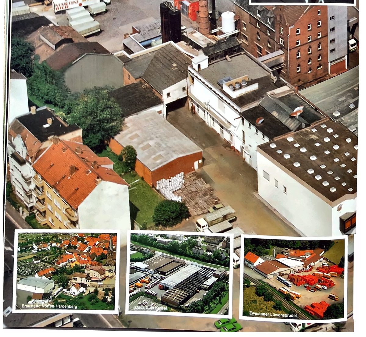 Luftbild des Brauereigeländes